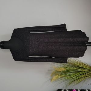 White Birch Heathered Black Dress with Long Sleeves (small)